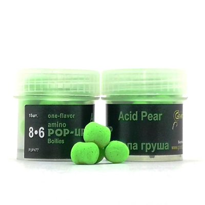 Amino POP-UPs one-flavor ACID PEAR (КИСЛА ГРУША) 8•6 мм (15 шт) PUP477 фото