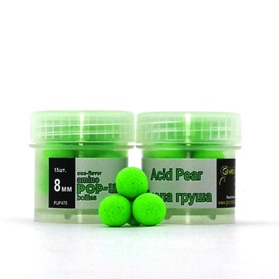 Amino POP-UPs one-flavor ACID PEAR (КИСЛА ГРУША) 8 мм (15 шт) PUP476 фото