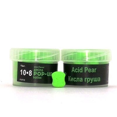 Amino POP-UPs one-flavor ACID PEAR (КИСЛА ГРУША) 10•8 мм (15 шт) PUP478 фото